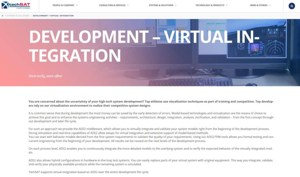 www.techsat.com TechSAT Poing development virtual integration