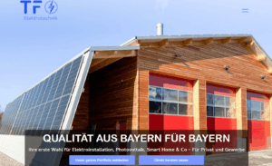 Neue Startseite von TF Elektro